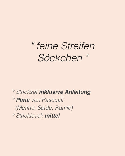 Striped Ankle Socks | zarte Streifen aus Pinta von Pascuali