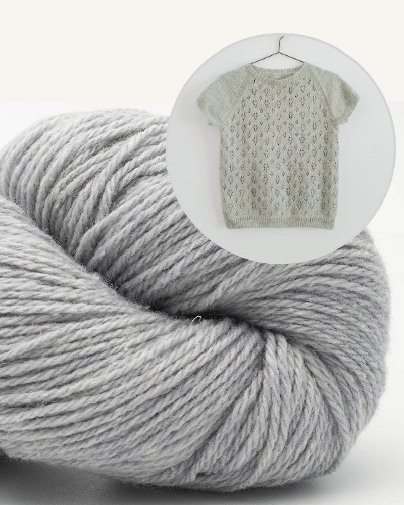 Summerwood Tee Woodlandsknits mit Bio Balance von BC Garn silber