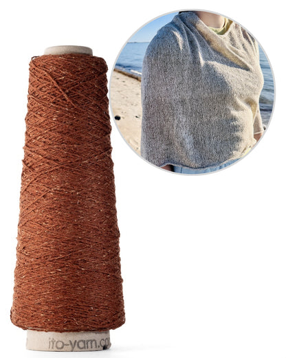 Rabea von gute-garne.de Sundown Cape mit Kinu von ITO Yarn 18