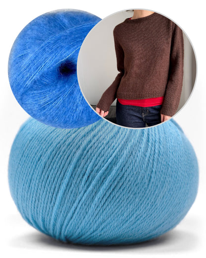 Suzie Sweater - zweifädig | samtig weich aus Merino Baby und Manada von Pascuali