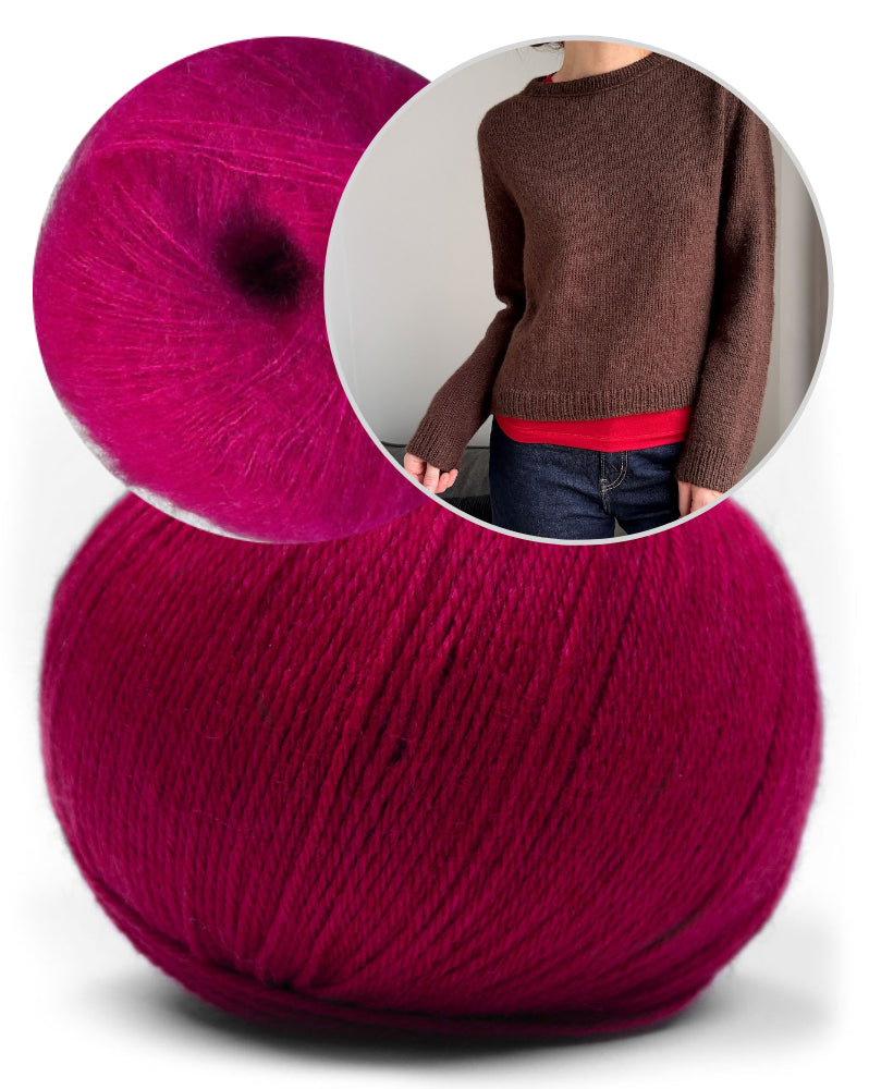 Suzie Sweater - zweifädig | samtig weich aus Merino Baby und Manada von Pascuali