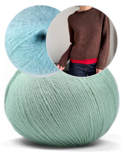Suzie Sweater - zweifädig | samtig weich aus Merino Baby und Manada von Pascuali