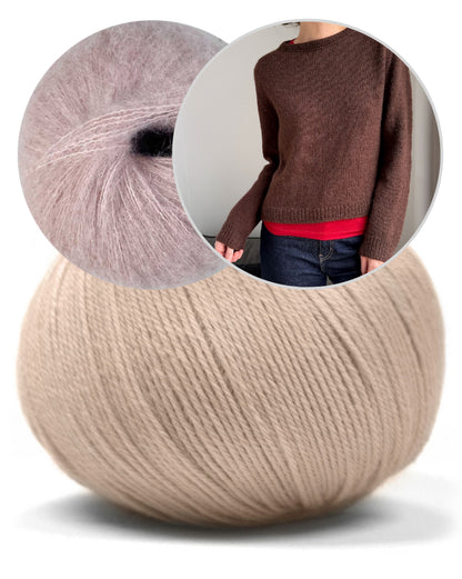 Suzie Sweater - zweifädig | samtig weich aus Merino Baby und Manada von Pascuali