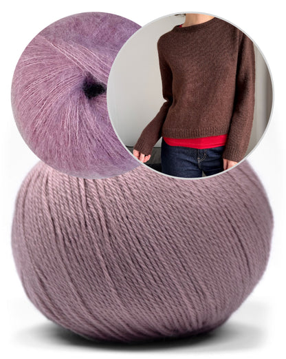 Suzie Sweater - zweifädig | samtig weich aus Merino Baby und Manada von Pascuali