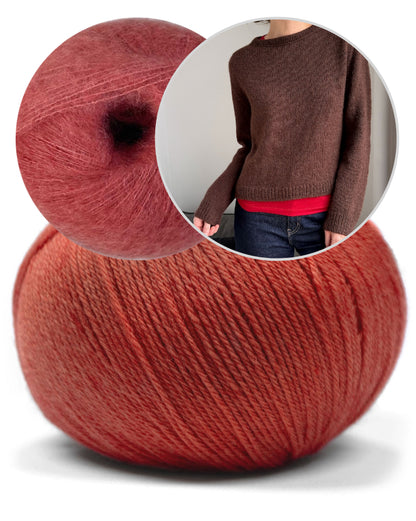 Suzie Sweater - zweifädig | samtig weich aus Merino Baby und Manada von Pascuali