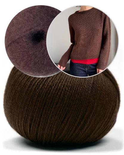 Suzie Sweater - zweifädig | samtig weich aus Merino Baby und Manada von Pascuali