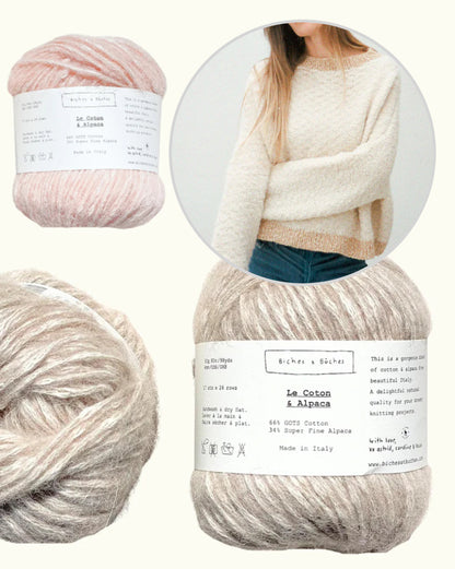 Sweater No. 77 | zauberhaftes Muster aus Le Coton & Alpaca von Biches & Bûches