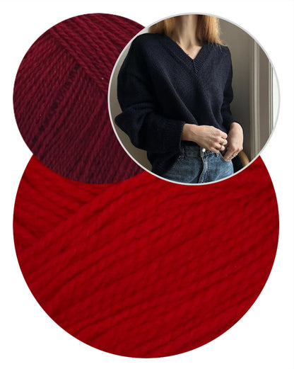 Sweater No. 30 V-Neck | super weich aus Woolia und Cashmere Lace von Gepard Garn