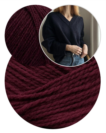 Sweater No. 30 V-Neck | super weich aus Woolia und Cashmere Lace von Gepard Garn