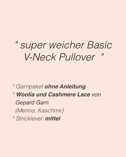 Sweater No. 30 V-Neck | super weich aus Woolia und Cashmere Lace von Gepard Garn