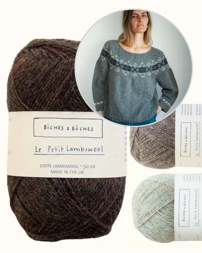 Džemperis Nr. 74 | klasisks, smalks raksts no Le Petit Lambswool dzijas, ko ražo Biches & Buches