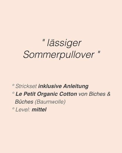 Sweater No. 95 | perfect summer sweater made from Le Petit Organic Cotton by Biches & Bûches