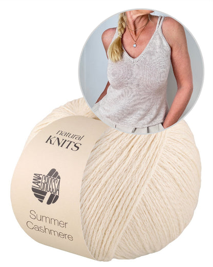 Tagliatelle Top | zartes Trägertop aus Summer Cashmere von Lana Grossa