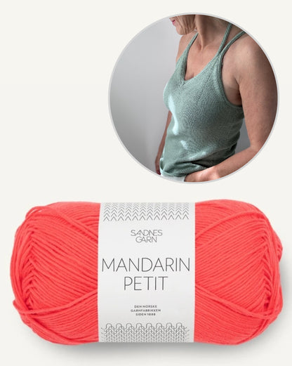 Hinterm Stein Tagliolini Top mit Mandarin Petit von Sandnes Garn 12