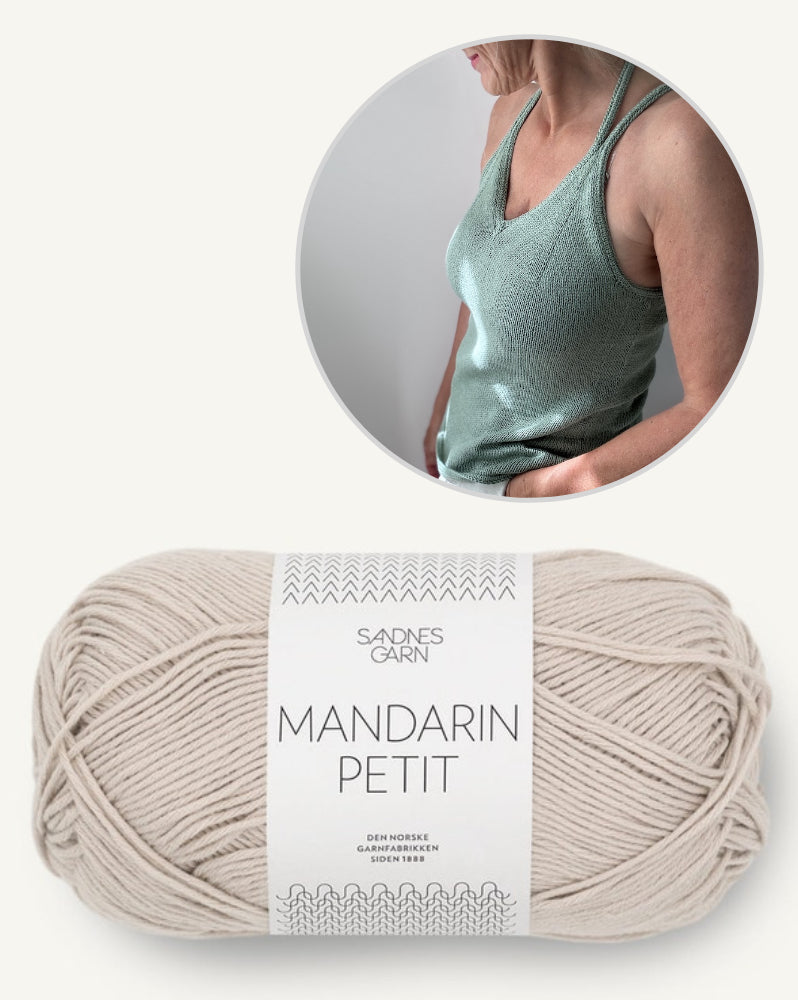 Hinterm Stein Tagliolini Top mit Mandarin Petit von Sandnes Garn 14