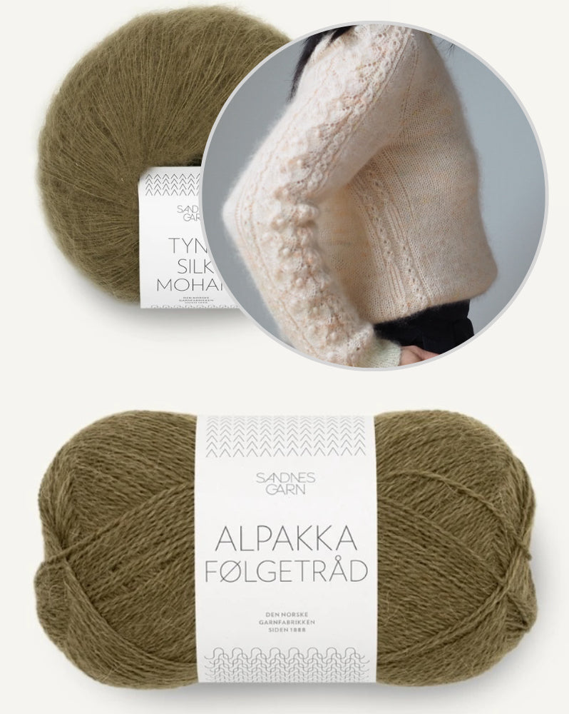 Tea of Heaven Sweater von Joanna Ang mit Alpakka Folgetrad und Tynn Silk Mohair von Sandnes Garn 12