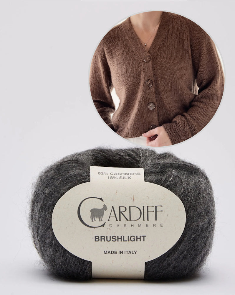 Teddy Dera Cardigan Lite von Caidree mit Brushlight von Cardiff Cashmere 10