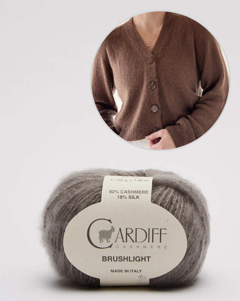 Teddy Dera Cardigan Lite von Caidree mit Brushlight von Cardiff Cashmere 12