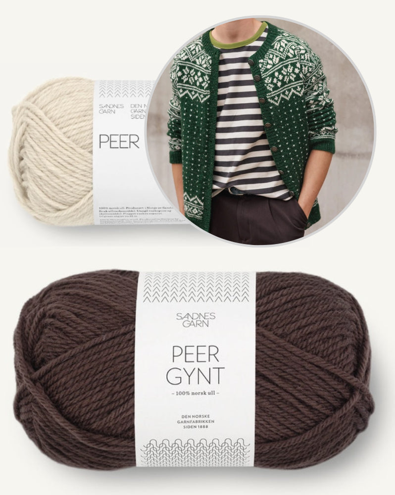 Telemark Man | robuster Cardigan aus Peer Gynt von Sandnes Garn