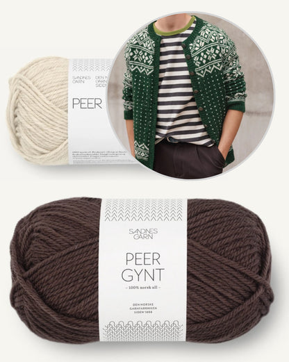 Telemark Man | robuster Cardigan aus Peer Gynt von Sandnes Garn