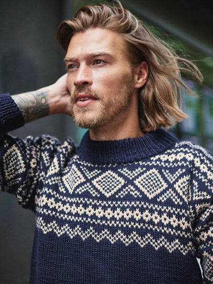 Slalom Pullover Männer - Tema 72 | herrlich winterlich aus Peer Gynt von Sandnes Garn