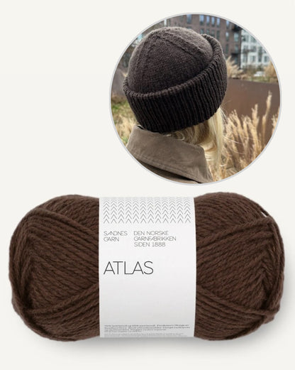 Terrazzo Mütze | mit breitem Rippenbündchen aus Atlas von Sandnes Garn