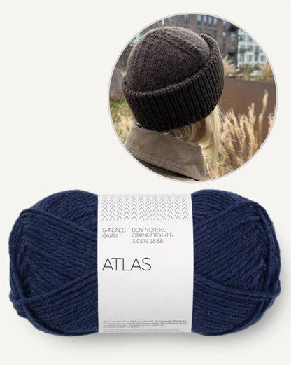 Terrazzo Mütze | mit breitem Rippenbündchen aus Atlas von Sandnes Garn