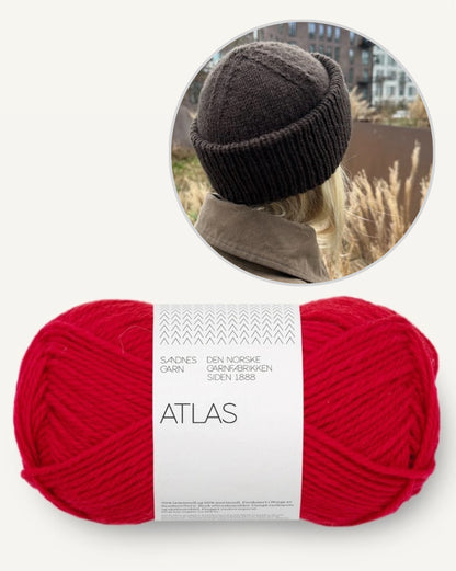 Terrazzo Mütze | mit breitem Rippenbündchen aus Atlas von Sandnes Garn