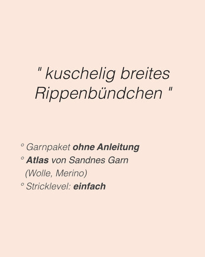 Terrazzo Mütze | mit breitem Rippenbündchen aus Atlas von Sandnes Garn