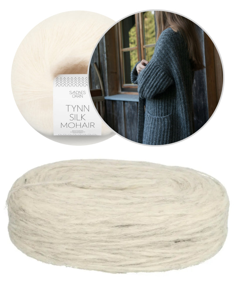 Ulvenknit The Chunkigan mit Plötulopi von Lopi Island und Tynn Silk Mohair von Sandnes Garn 13