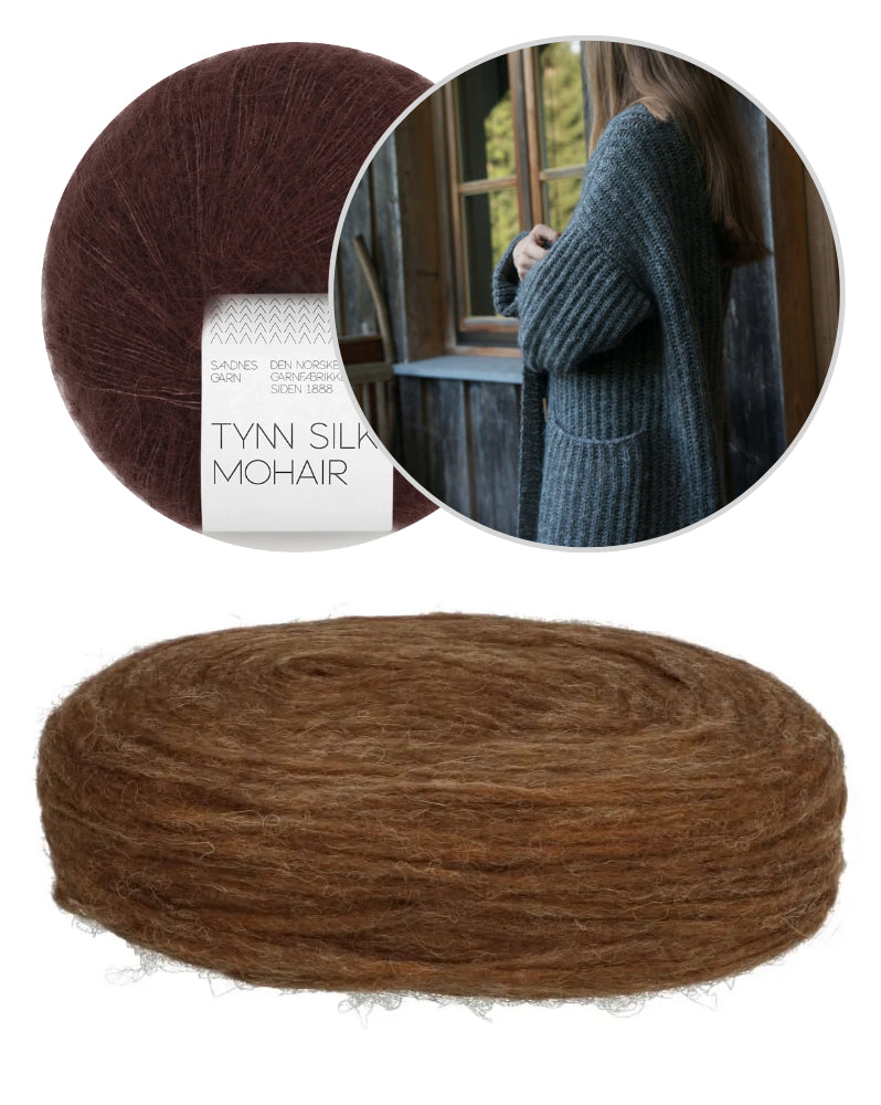 Ulvenknit The Chunkigan mit Plötulopi von Lopi Island und Tynn Silk Mohair von Sandnes Garn 15