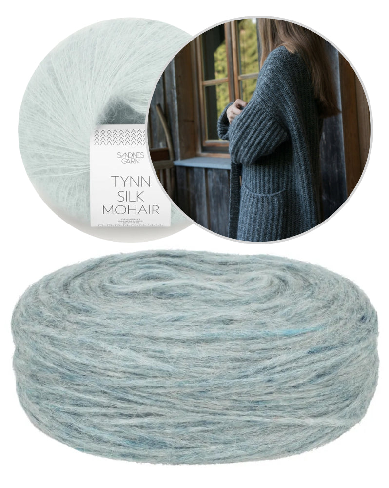 Ulvenknit The Chunkigan mit Plötulopi von Lopi Island und Tynn Silk Mohair von Sandnes Garn 16