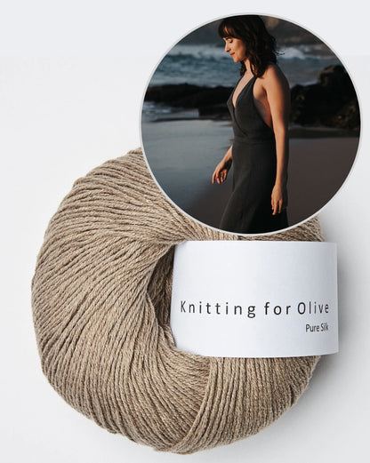 THE GIRL Dress | zarte Silhouette aus Pure Silk von Knitting for Olive