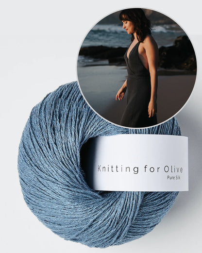 THE GIRL Dress | zarte Silhouette aus Pure Silk von Knitting for Olive