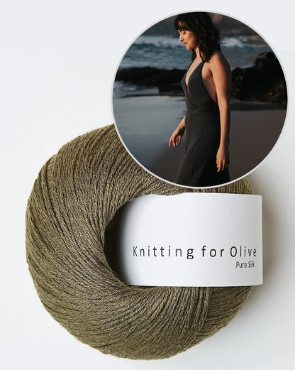 THE GIRL Dress | zarte Silhouette aus Pure Silk von Knitting for Olive