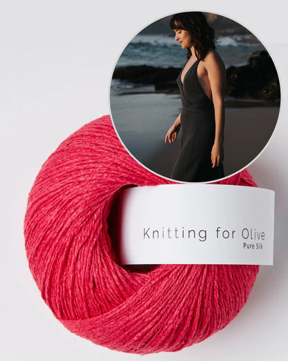 THE GIRL Dress | zarte Silhouette aus Pure Silk von Knitting for Olive