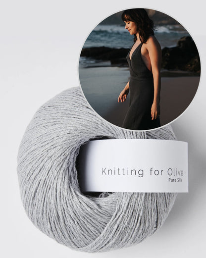 THE GIRL Dress | zarte Silhouette aus Pure Silk von Knitting for Olive