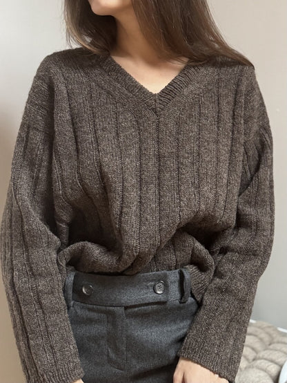 The Boston V-Neck | aus reinem Kaschmir mit Bio Cashmere 6/28 von Pascuali