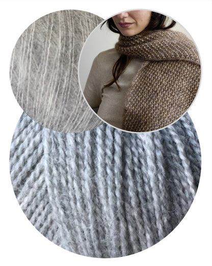 Thit Shawl | fin struktur av Wild & Soft och Kid Seta från Gepard Garn