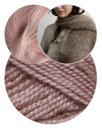 Thit Shawl | fin struktur av Wild & Soft och Kid Seta från Gepard Garn