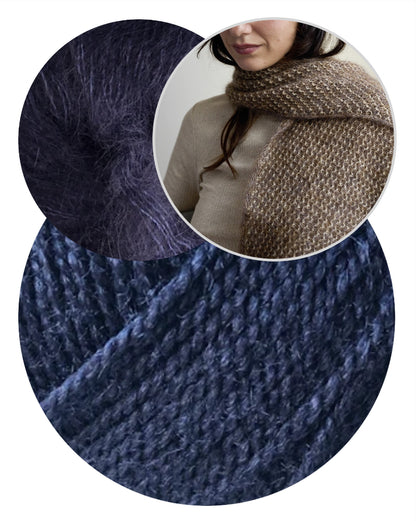 Thit Shawl | fin struktur av Wild & Soft och Kid Seta från Gepard Garn