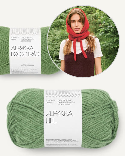 Tie the Hood - Alpakka | Kapuzenschal mit Alpakka Ull und Alpakka Folgetrad von Sandnes