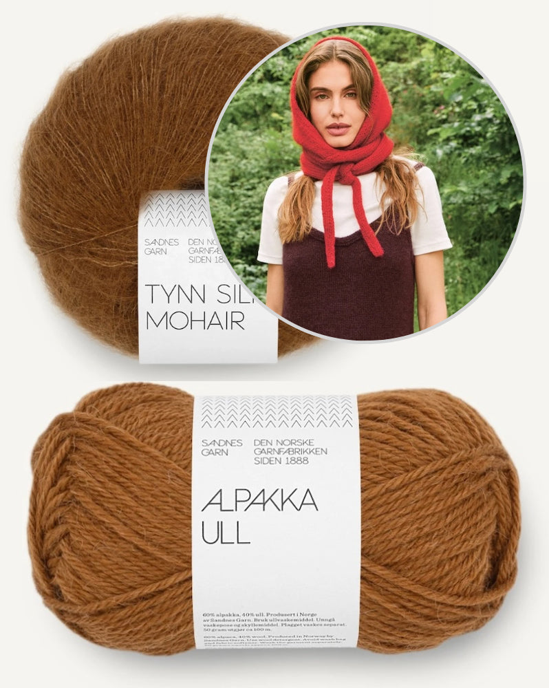 Tie the Hood | kuschelige Kapuze zum Binden mit Alpakka Ull und Tynn Silk Mohair