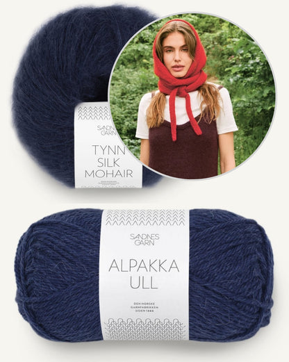 Tie the Hood | kuschelige Kapuze zum Binden mit Alpakka Ull und Tynn Silk Mohair