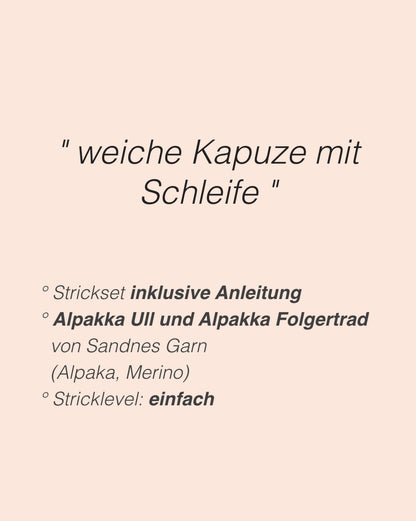 Tie the Hood - Alpakka | Kapuzenschal mit Alpakka Ull und Alpakka Folgetrad von Sandnes