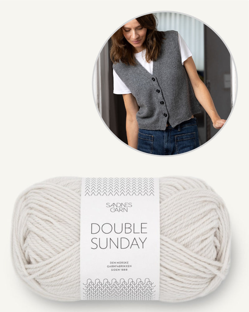 Toni Vest | afslappet vest af Double Sunday fra Sandnes Garn