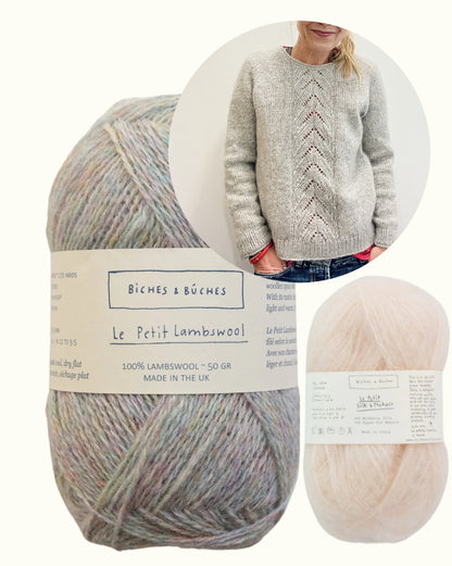 Tresse džemperis | romantisks, darināts no Le Petit Lambswool un Le Petit Silk & Mohair dzijas, ko ražo Biches & Bûches