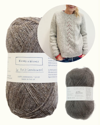 Tresse džemperis | romantisks, darināts no Le Petit Lambswool un Le Petit Silk & Mohair dzijas, ko ražo Biches & Bûches