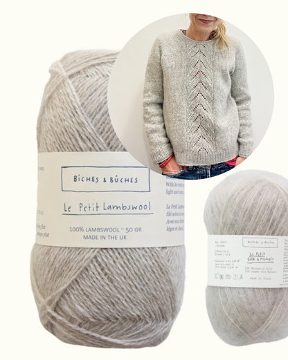 Tresse džemperis | romantisks, darināts no Le Petit Lambswool un Le Petit Silk & Mohair dzijas, ko ražo Biches & Bûches