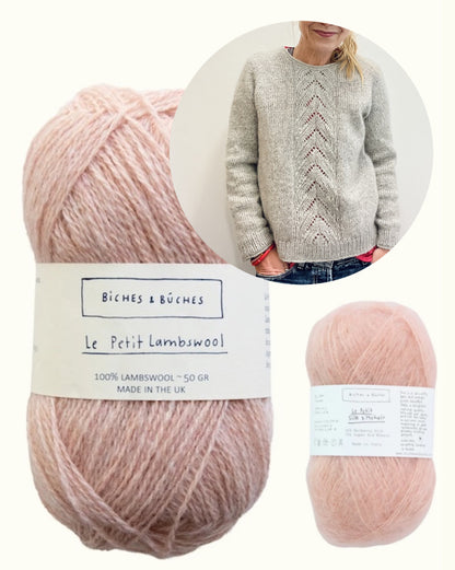 Tresse džemperis | romantisks, darināts no Le Petit Lambswool un Le Petit Silk & Mohair dzijas, ko ražo Biches & Bûches